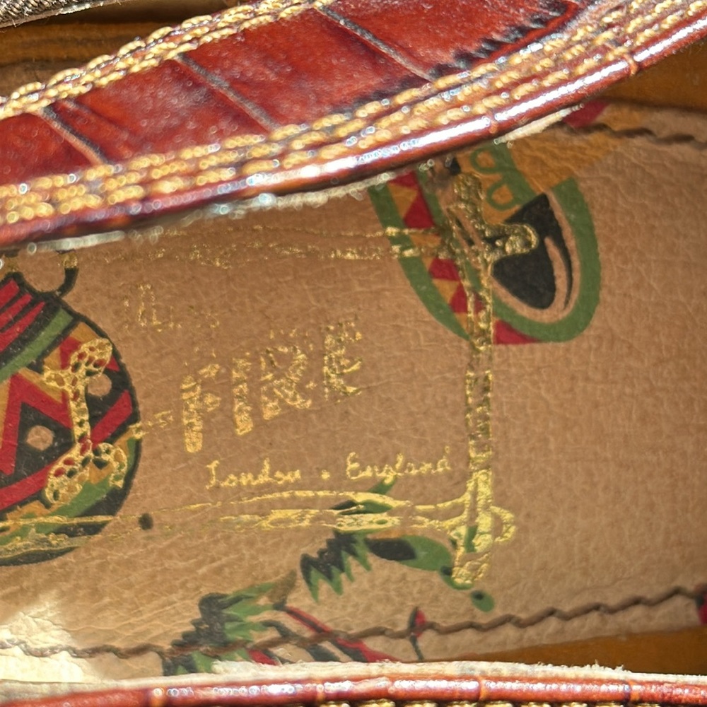 Miss L Fire vintage inspired mustard & brown suedes shoes size 41 - Picture 6 of 16